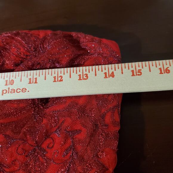 Marchesa Notte Strapless Embroidered Dress Size 2 Red Formal Cocktail Silk Blend - Picture 12 of 14